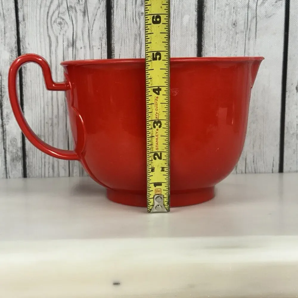 Vintage Dansk Gourmet Designs Red 1.5 Qt. Mixing Batter Bowl 1970s - READ